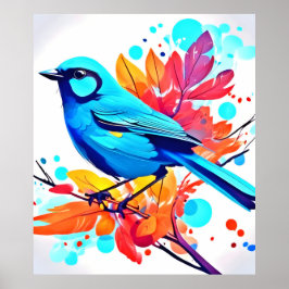 Blåfågelkonst Poster