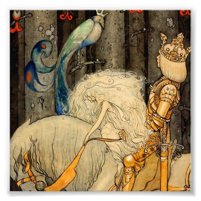 “Blåfågeln” av John Bauer Fototryck (Framsidan)