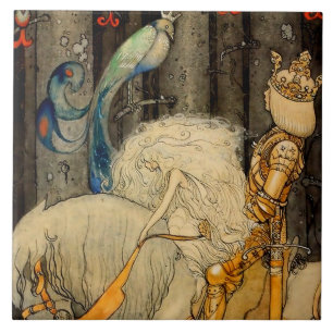 “Blåfågeln” av John Bauer Kakelplatta