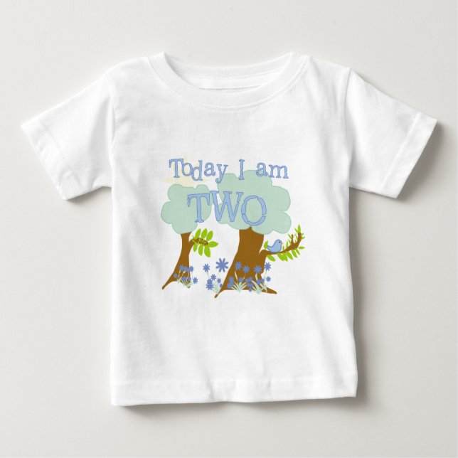 Blåfågelns andra födelsedag Tshirts och presenter (Framsida)