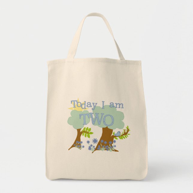 Blåfågelns andra födelsedag Tshirts och presenter Tygkasse (Framsidan)