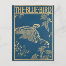 Blåfågeltäcket vintage bok