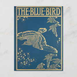Blåfågeltäcket vintage bok vykort