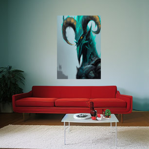 Blåfågelutomjording   AI Art Poster