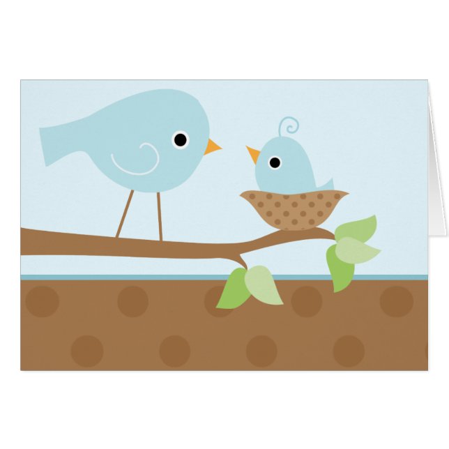 Blåfågelvilt Hälsningskort (Framsidan Horizontal)