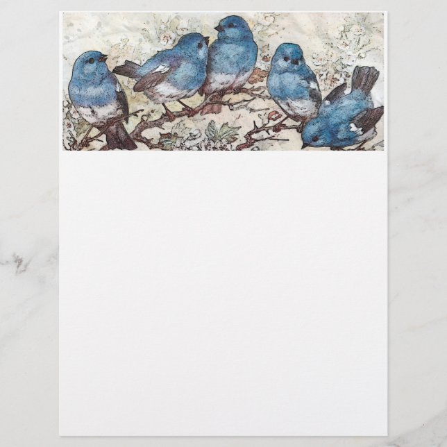 Blåfåglar Brevhuvud (Framsida)