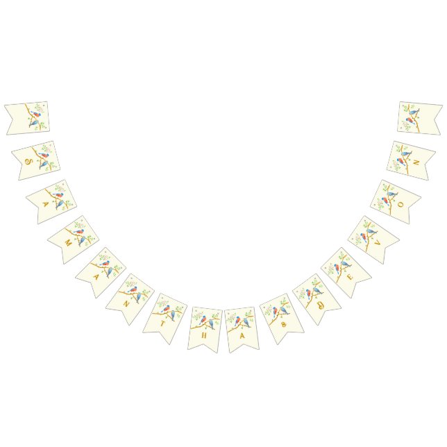 Blåfåglar Bröllopsvimplar Vimplar (Alla)