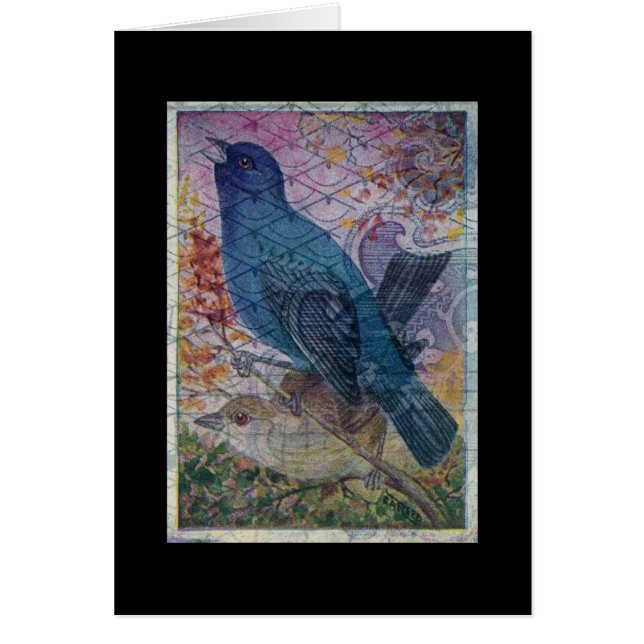 Blåfåglar Hälsningskort (Framsidan)