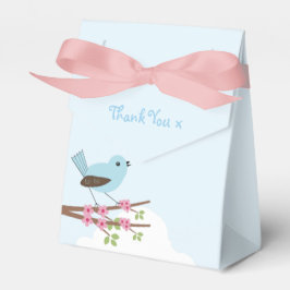 Blåfåglar i Blommar Träd Presentaskar