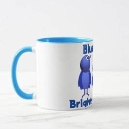 Blåfåglar, ljusbågar mugg