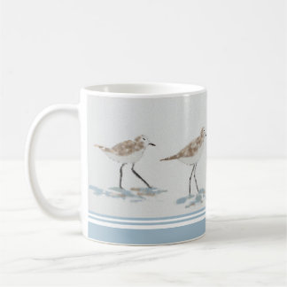 Blåfåglar med blått kaffemugg