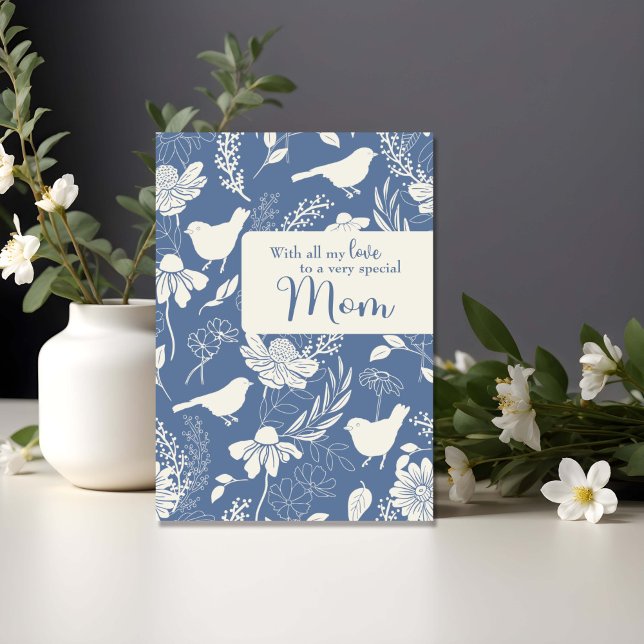Blåfåglar och Blommar från mamma Kort (Skapare uppladdad)
