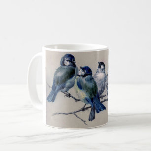 Blåfåglar på Gren av Hector Giacomelli Kaffemugg