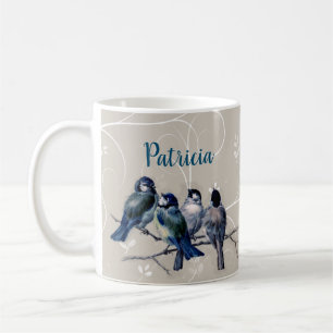 Blåfåglar på Gren Kaffemugg