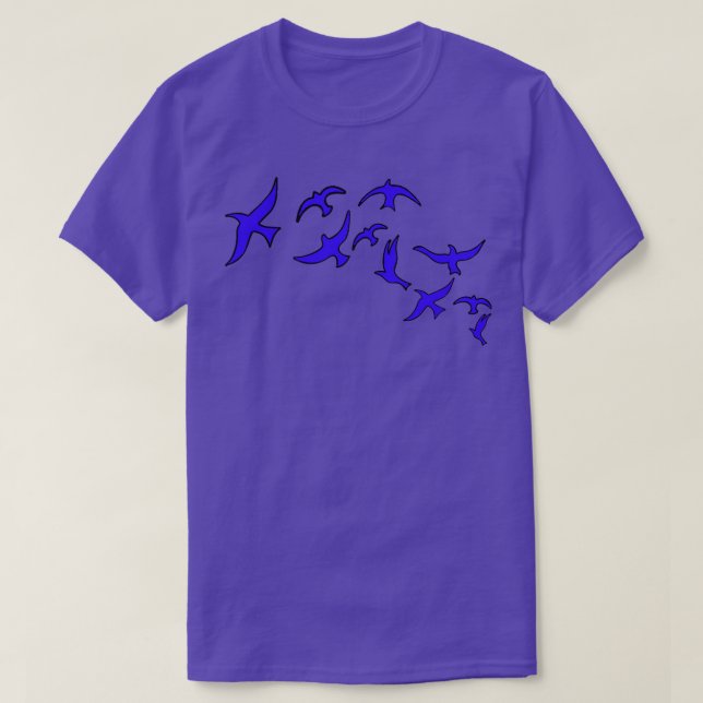 Blåfåglar T Shirt (Design framsida)