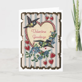 Blåfåglar Valentine Holiday Kort