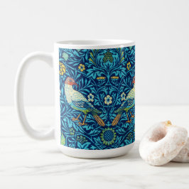 Blåfåglar William Morris art Kaffemugg