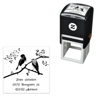 Blåfåglarna Självbläckande Gummistempel Självfärgande Stämpel