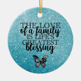 Blåfamiljekurs för Glitter Julgransprydnad Keramik