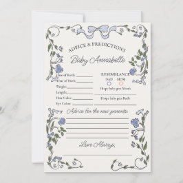 Blåfärdigt marknadsråd för färsk Blommigt för Baby Inbjudningar