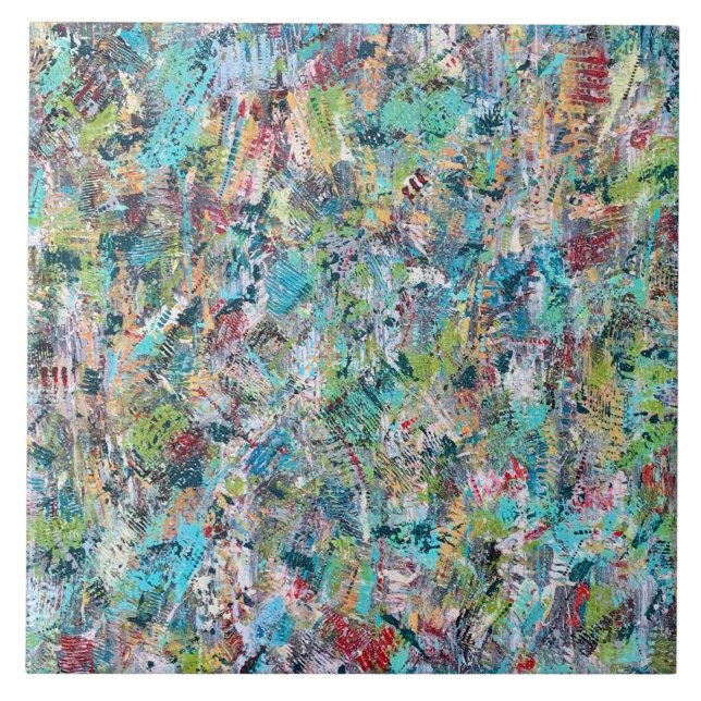 Blåfärgad 6 x 6 keramiska plattor kakelplatta (Framsidan)