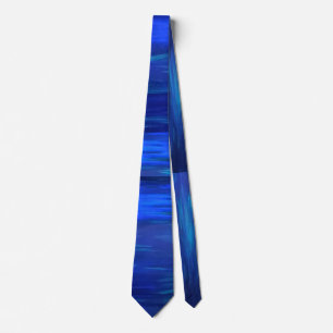 Blåfärgad Abstrakt Art Tie Slips