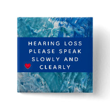 Blåfärgad Abstrakt Hjärtnedgång 2 tum