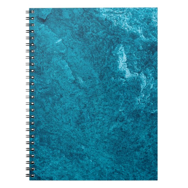Blåfärgad abstrakt textureabstrakt, konst, grafisk anteckningsbok (Framsidan)
