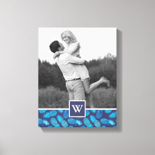 Blåfärgad anas   Foto med Monogram Canvastryck