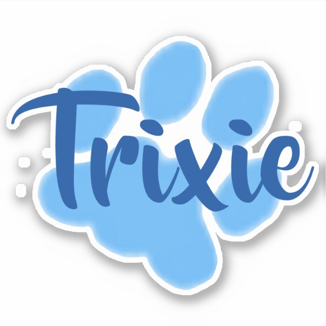 Blåfärgad anpassningsbar klistermärken (Framsida)