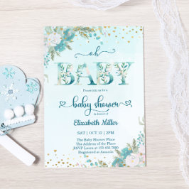 Blåfärgad babyskiss för vinterfärg för blå Blommig