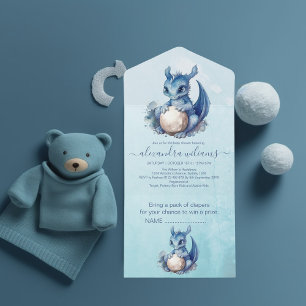 Blåfärgad babystövel för Cute Watercolor Blue Drag