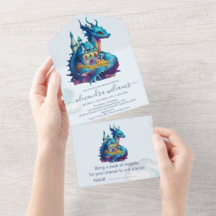 Blåfärgad babystövel för Cute Watercolor Blue Drag