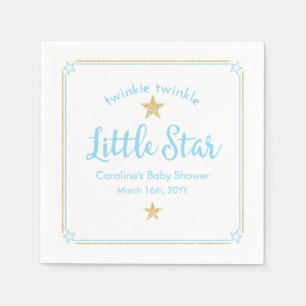 Blåfärgad babystövel med Twinkle Twinkle Little St Pappersservett