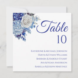 Blåfärgad blomma Bouquet-Bröllop- Inbjudningar