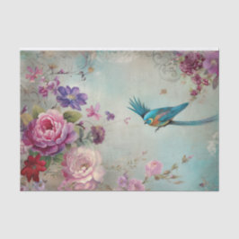 Blåfärgad Blommigt Bakgrundsavoupage för färgad 