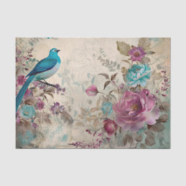 Blåfärgad Blommigt Bakgrundsavoupage för färgad 