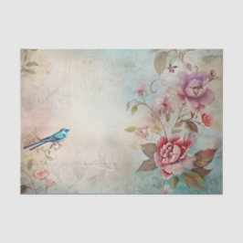 Blåfärgad Blommigt Bakgrundsavoupage för färgad 