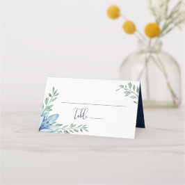 Blåfärgad Blommigt Blooms Bröllop Bord Placeringskort