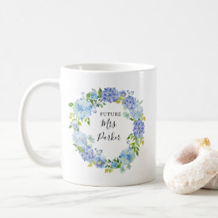 Blåfärgad Blommigt, grodd som ska vara kaffe Mugg