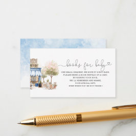 Blåfärgad bonjoor bebe babydusch bokar för tilläggskort