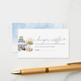 Blåfärgad bonjosa bebe babydusch dykare tilläggskort