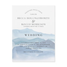 Blåfärgad bröllopsinbjudan OSA webbplats