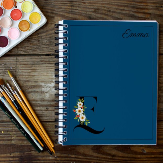 Blåfärgad daisy - vattenfärgsstart för hibiscus anteckningsbok (Skapare uppladdad)