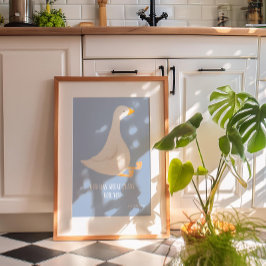 Blåfärgad fånig poster