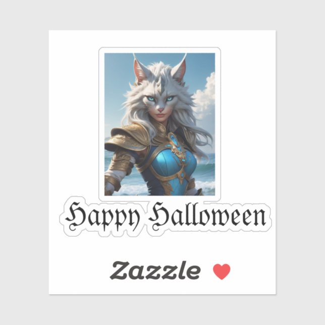 Blåfärgad, färglös katt klistermärken (Ark)