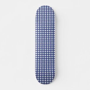 Blåfärgad Gingham Skateboard