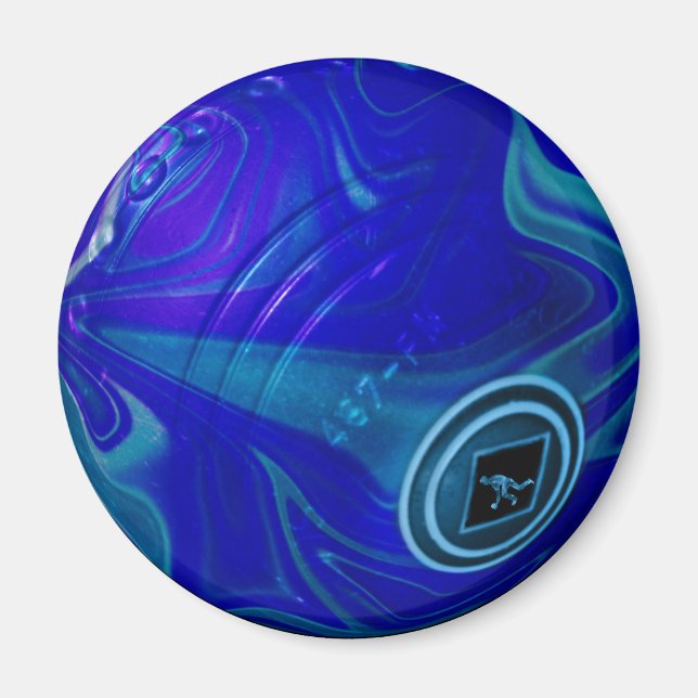 Blåfärgad Gräsmatta Bowl, Fridge Magnet (Framsidan)
