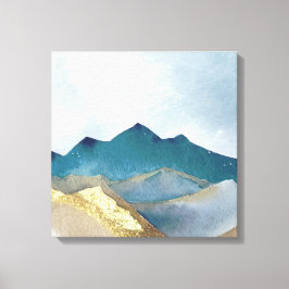 Blåfärgad Grönt Guldoljefabrik liggande Canvastryck