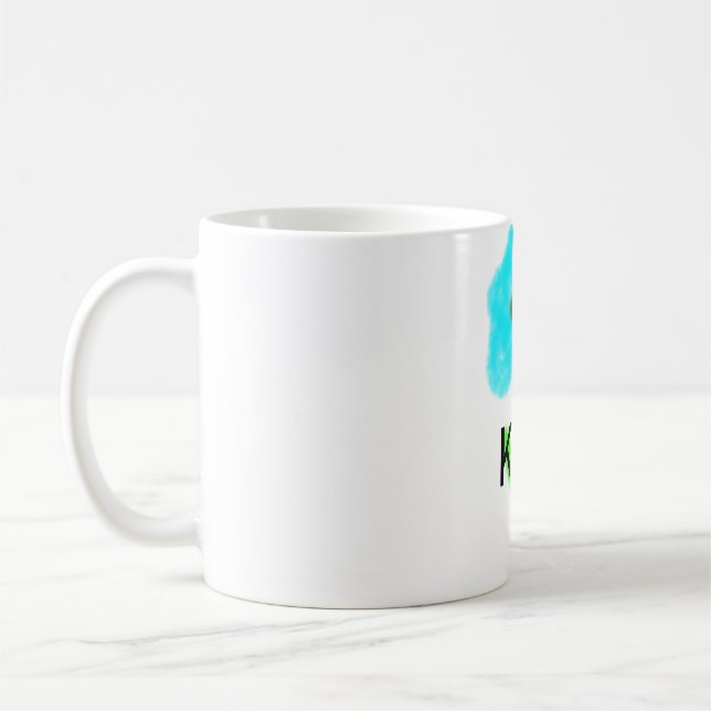 Blåfärgad grönt lägga till anpassningsbarna för na kaffemugg (Vänster)